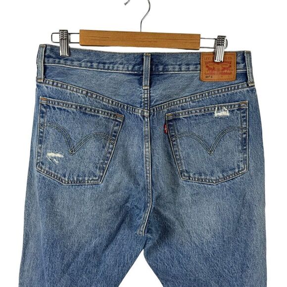 Levi's 501S Skinny Jeans in Old Hangouts Button Fly Denim Size 30 Distressed Mom - Picture 8 of 16